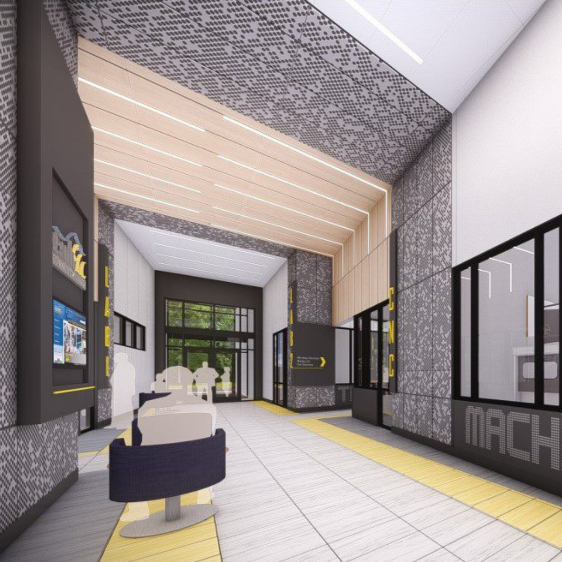 Trades Building Inside Rendering