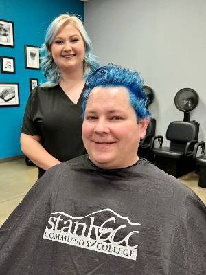 SCC President With Blue Hair