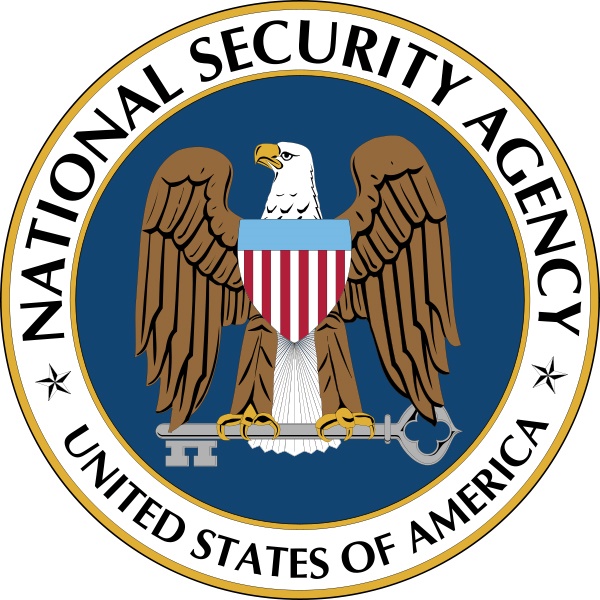 logo for National Security Agency with eagle in the center