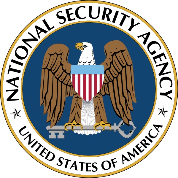 logo for National Security Agency with eagle in the center