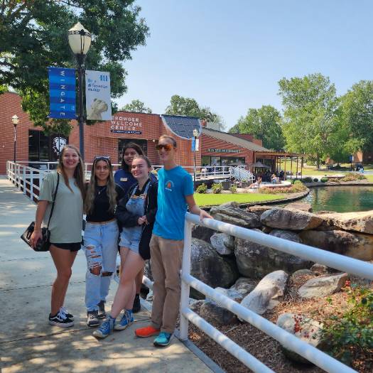 Group of Students Touring Wingate University