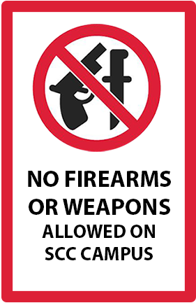 No Firearms or weapons allowed on campus